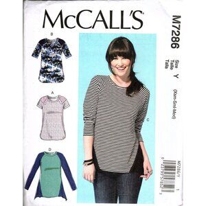 McCalls M7286 Womens Knit Tops Sewing Pattern XSmall-Large